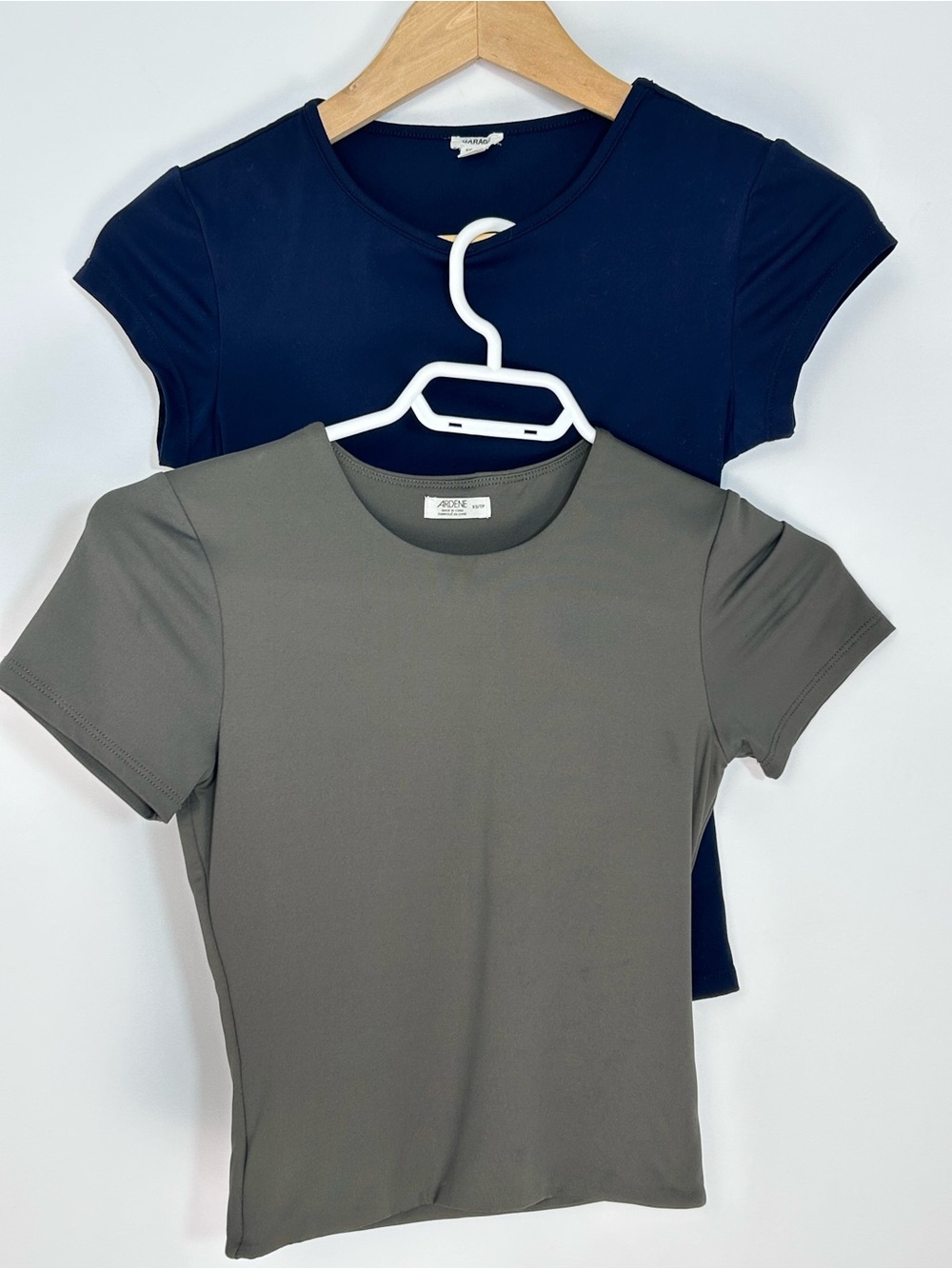 Women’s Garage Ardene XS Fitted Baby Tee Bundle Navy Grey